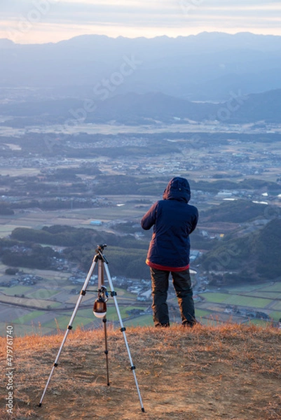 Fototapeta 友人と平尾台桶ヶ辻にて