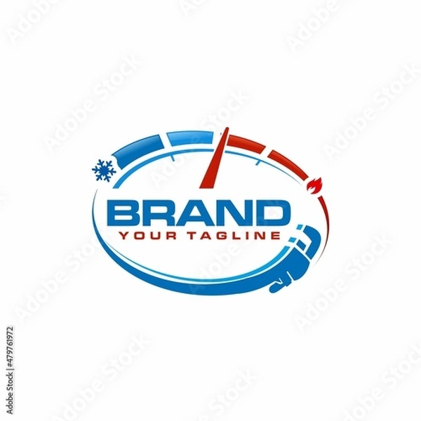 Obraz heating and cooling repair logo