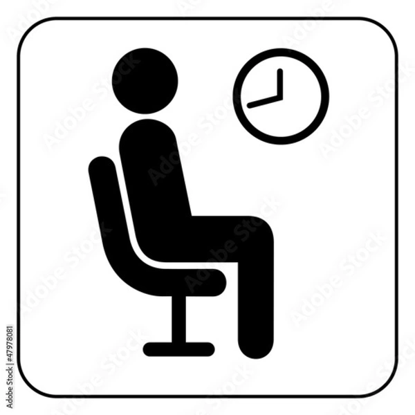 Fototapeta Waiting symbol, vector