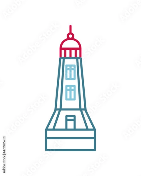 Fototapeta lighthouse line icon