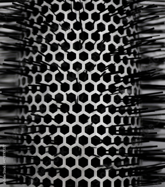 Fototapeta texture of round barber brush replace
