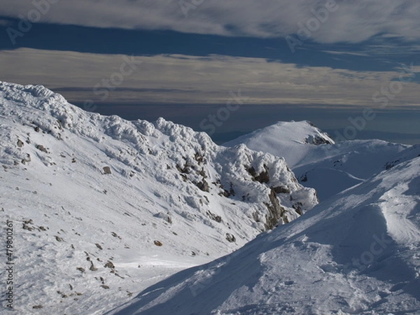Obraz Mountains under snow in the winter