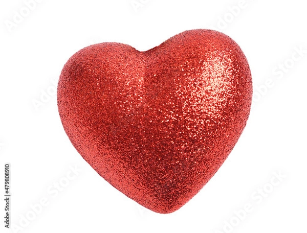 Obraz red heart isolated on white