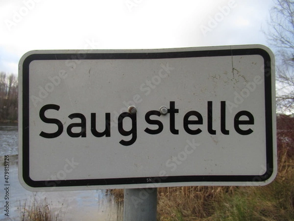 Obraz Schild Saugstelle