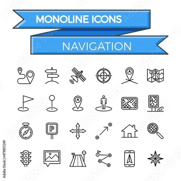 Fototapeta Navigation icon set