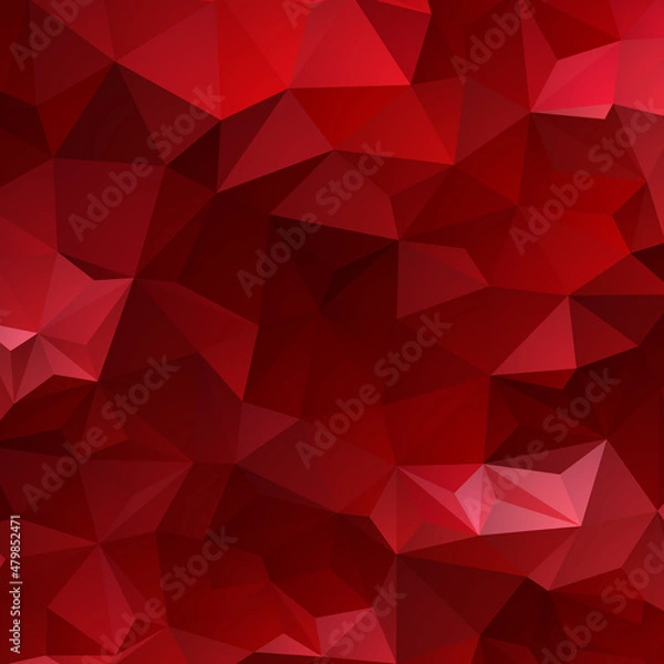 Obraz abstract geometric background vector red design shape pattern, futuristic background, technology business style, angled triangle abstract shape art, white red background wall