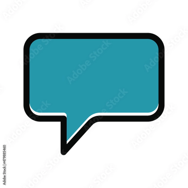 Fototapeta Speech bubble icon. isolated. Flat design. vector illustration