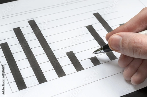 Fototapeta Analyzing chart