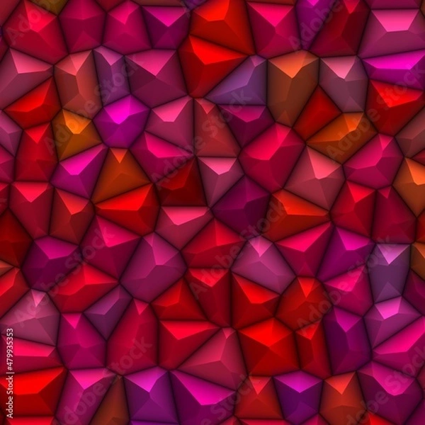 Obraz Red abstract background with triangles