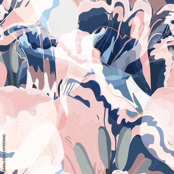 Obraz Floral Abstraction płynny wzór.