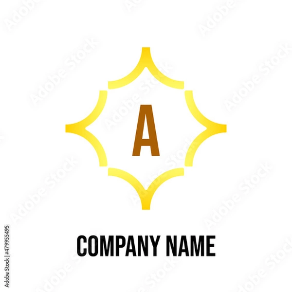 Fototapeta Initial Letter Logo A Vector Design