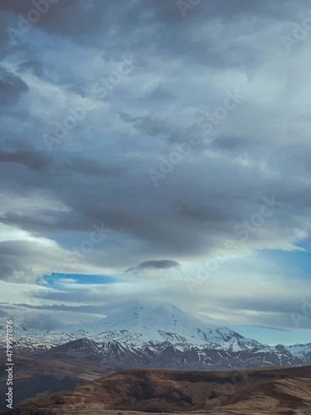 Obraz clouds over the mountains