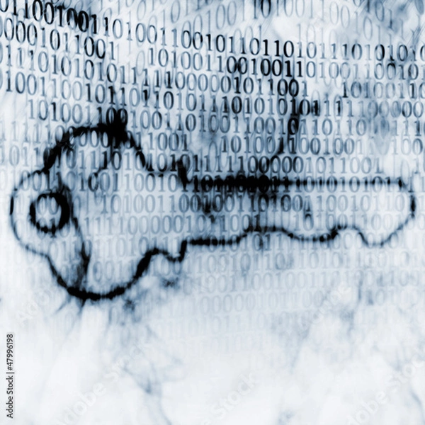Obraz key and binary code password
