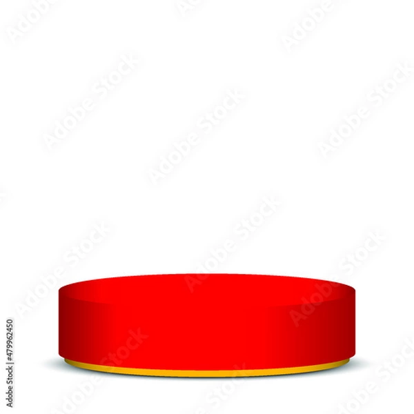 Fototapeta Red podium platform for display object