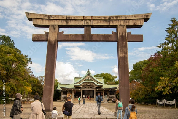 Fototapeta 大阪城周辺の散歩