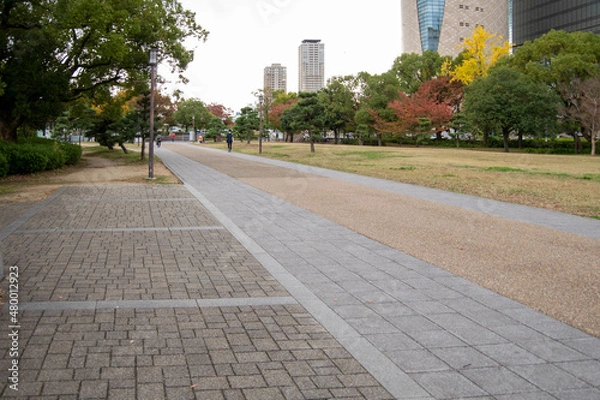 Fototapeta 大阪城周辺の散歩