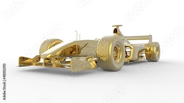 Fototapeta Gold race car