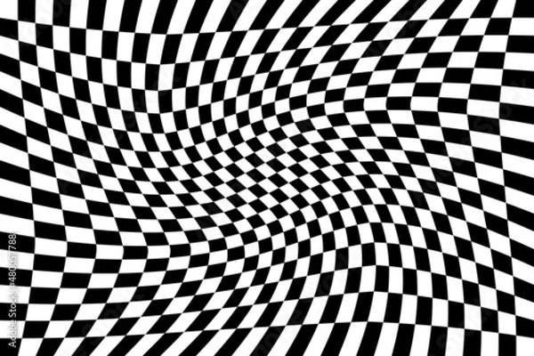 Fototapeta Chequered pattern swirling background