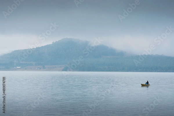 Obraz Lago y montaña