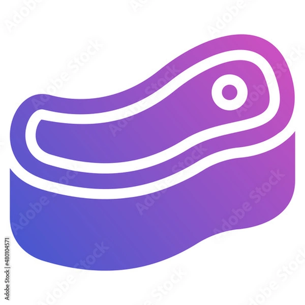 Fototapeta Beef flat gradient icon