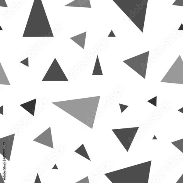 Fototapeta Seamless abstract triangle pattern on white background. Vector simple print. Graphic spotted ornament