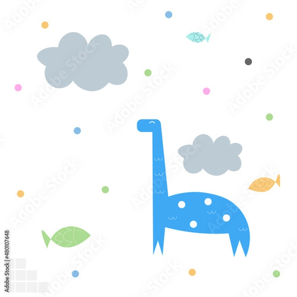 Obraz animals seamless pattern with aniaml background .Vector illustration.