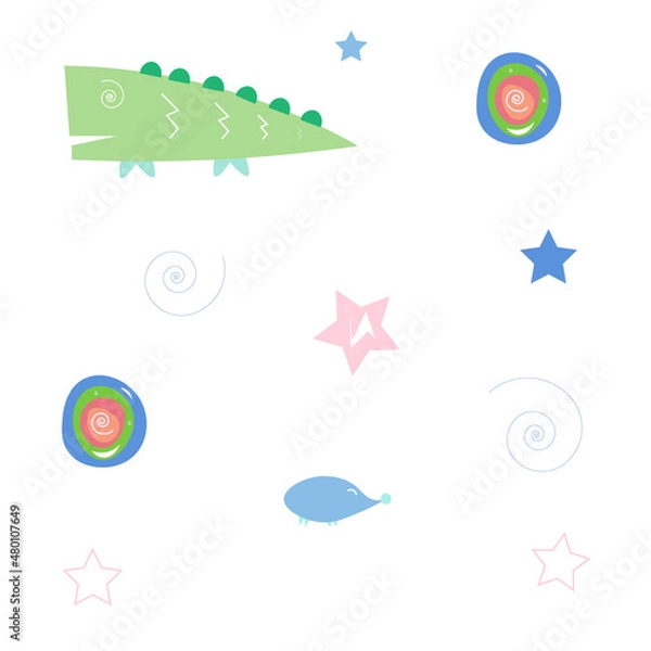 Fototapeta animals seamless pattern with aniaml background .Vector illustration.