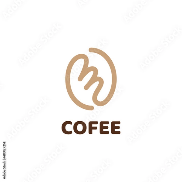 Fototapeta M Coffee logo monogram
