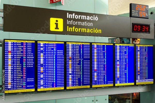 Obraz Panneaux d'information aéroport