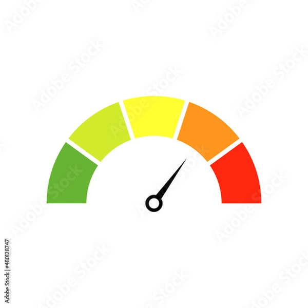 Obraz speedometer isolated on white background