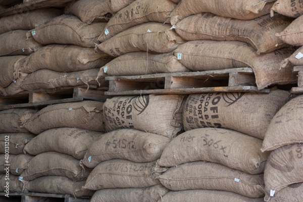 Obraz Kaffeesäcke im Speicherhaus