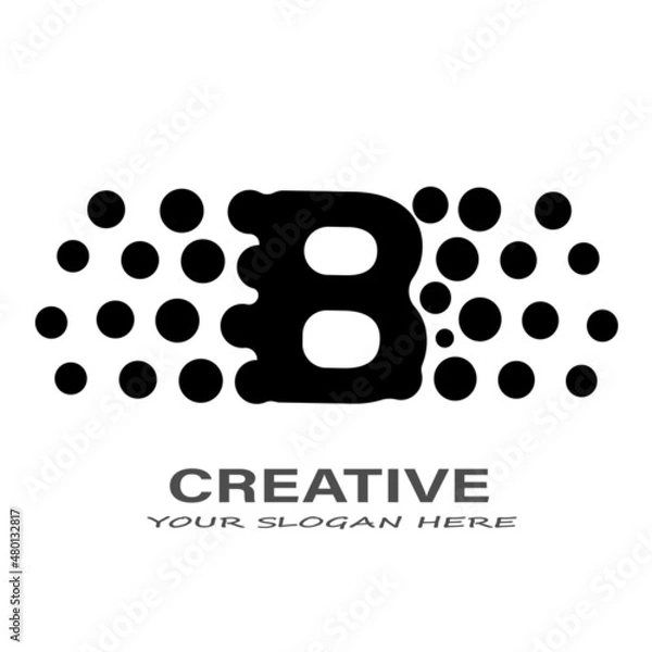 Fototapeta logo and icon design for company and combine with alphabet concept