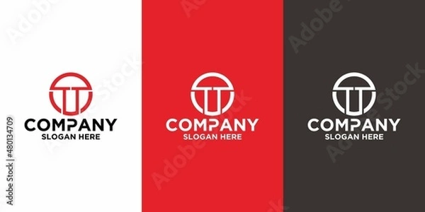 Fototapeta Initial letter tt logo vector design template