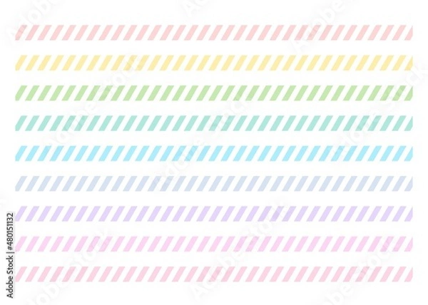 Obraz 斜めストライプの細めマスキングテープ素材