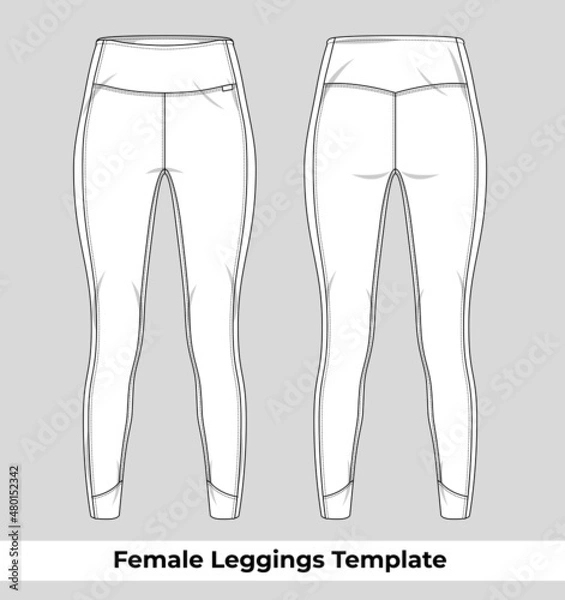 Obraz female vector leggings template 