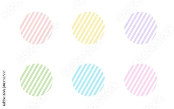 Fototapeta 斜めストライプの飾り枠素材