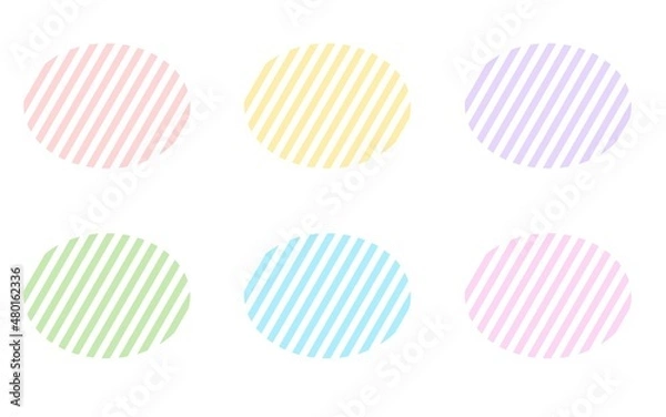 Fototapeta 斜めストライプの飾り枠素材