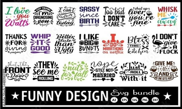 Obraz Funny svg bundle