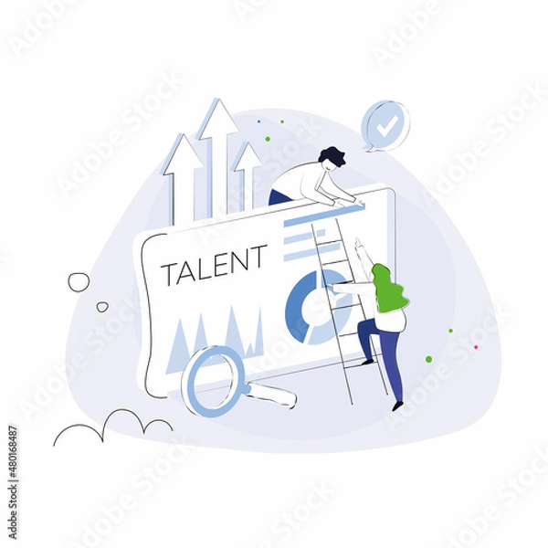 Obraz Wanted employees abstract concept vector illustration.