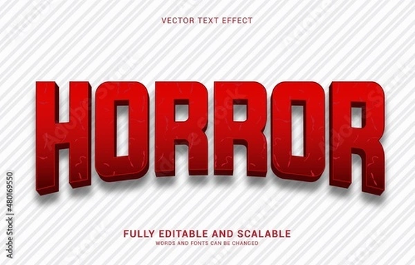 Fototapeta editable text effect, Horror style