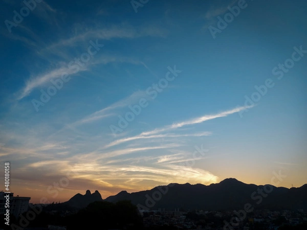 Obraz sunset in the mountains