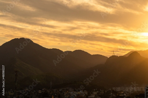 Obraz Clouds and mountain