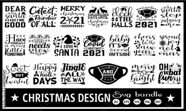 Fototapeta Christmas svg bundle