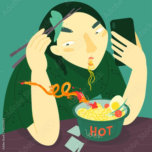 Obraz Very spicy food