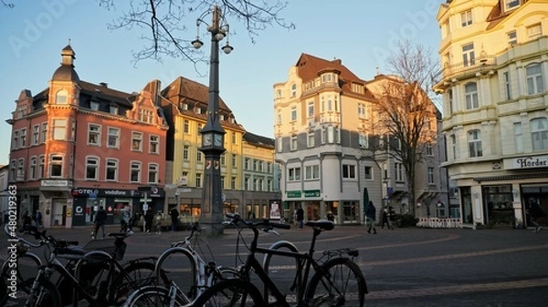 Obraz Hörder Marktplatz mit der Schlanken Mathilde 