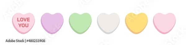 Obraz Cukierki z słodkim sercem