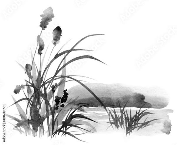 Obraz Landscape ink painting