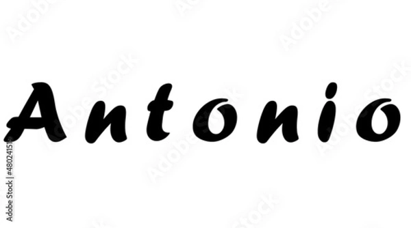 Fototapeta Simple text name design on white