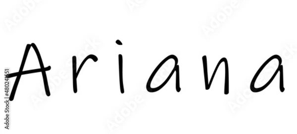 Fototapeta Simple text name design on white