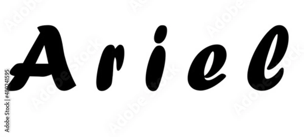 Fototapeta Simple text name design on white